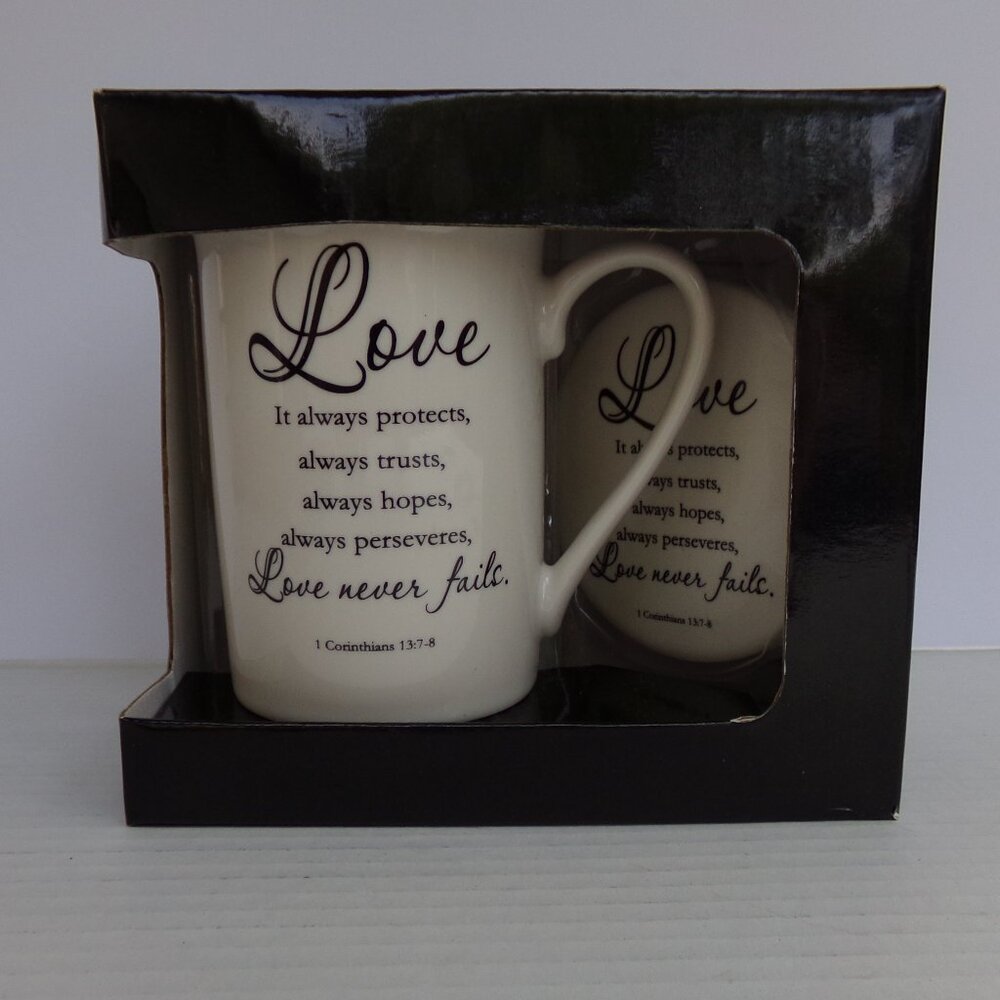 NWT New Kent Pottery Mug Cup Tea Coffee Beverage Love Valentine Inspirational